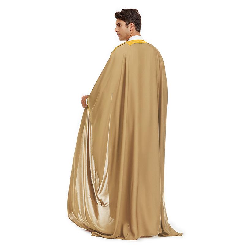 Satin Embroidered Arabic Graduation Gown and Cape