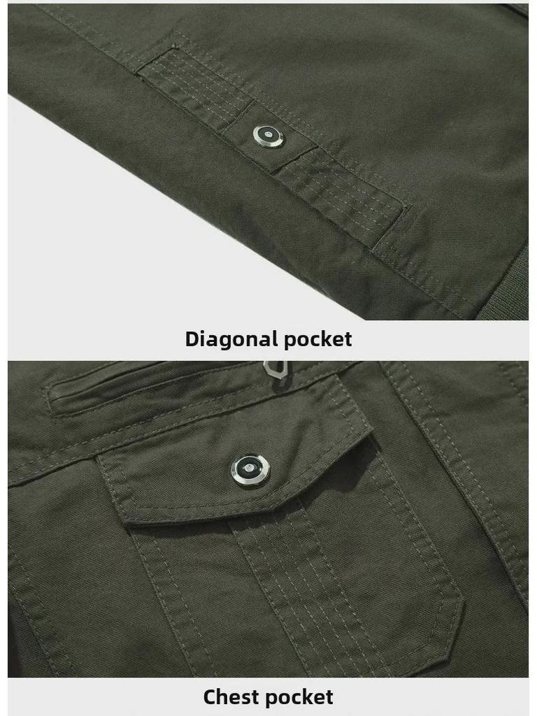 Men's Plus Velvet Thickened Cotton Jacket - Stand Collar, Washable, Large Sizes, for Autumn and Winter.