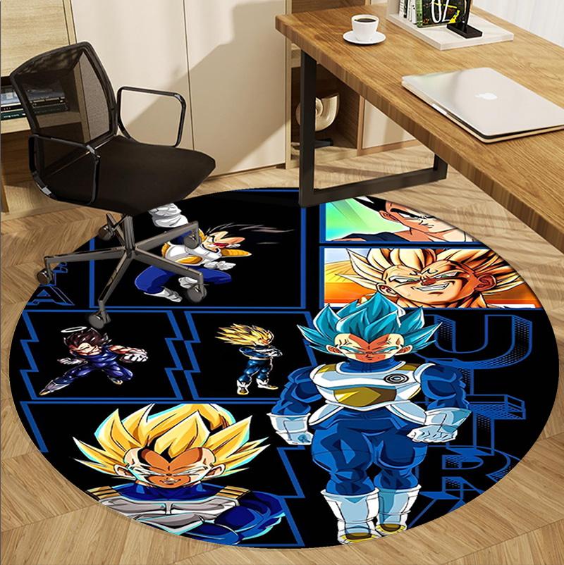DRAGON BALL Desenli Yuvarlak Halı, İç/Dış Mekan Paspası, Piknik, Oyun Odası, Yatak Odası, Ofis, Oturma Odası, Ev Dekorasyonu Halısı, Doğum Günü Hediyesi