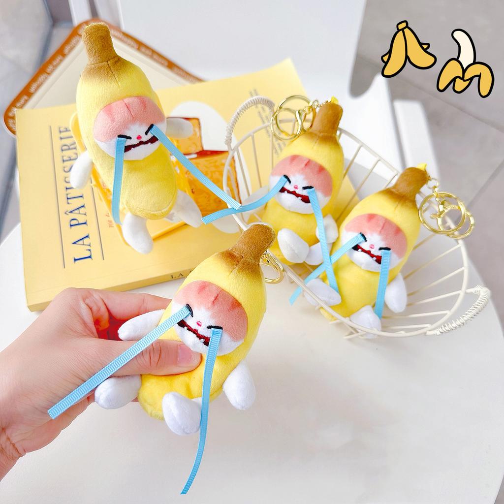Kreative Lustige Weinende Bananenkatze Plüschtier Schlüsselanhänger Anhänger Ins Klein Frisch Niedlich Bananenkatze Plüschtiere Kinderspielzeug Geschenke