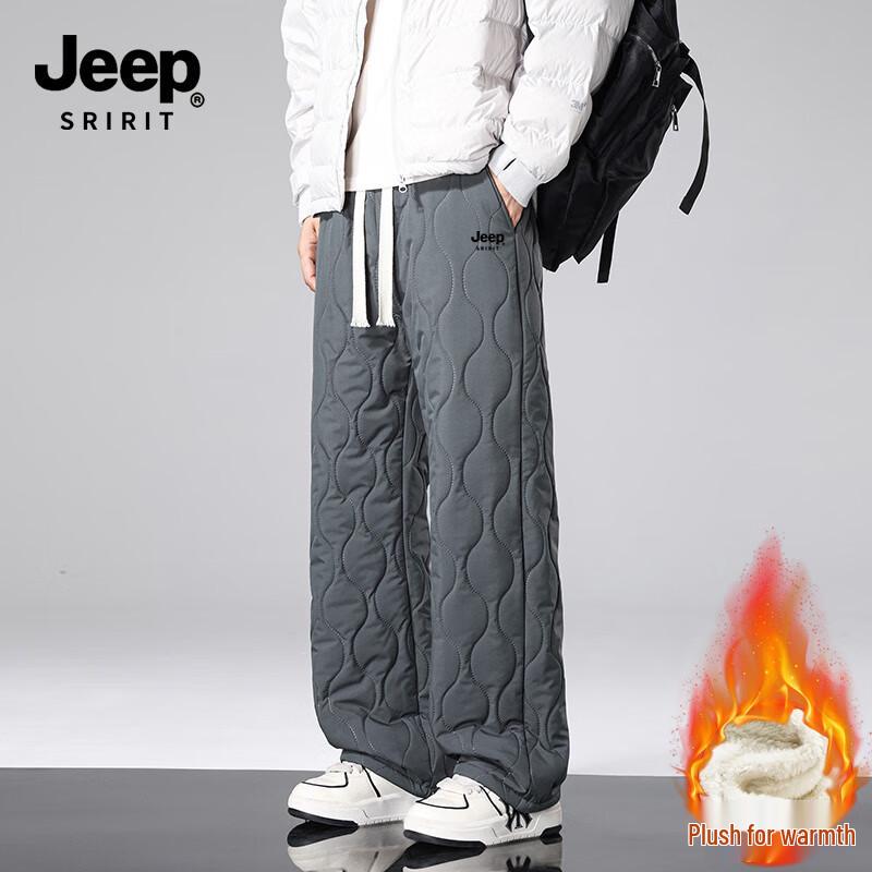 

JEEP SPIRIT Men s Winter Fleece-Lined Loose Casual Pants 29185 M