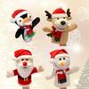 Festive Santa Claus Ventriloquist Puppet Toy Mouth Moving Plush Doll For Kids Christmas Gift