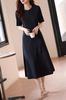 Vestido Midi Curto de Verão Chubikime Gola Redonda Solto Liso Adulto Casual Perfeito para o Trabalho ou Ocasiões Formais Vestido Feminino, Comprimento, Mangas, Gola, Corte em A