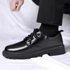 Leather shoes men's shoes versatile thick soles heightening casual business suit Martin boots wide feet trendy shoes