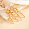 Goth Multilayer Beads Pendant Drop Earrings for Women 2026 New Trend Punk Irregular Pierced Earring New Year Jewelry