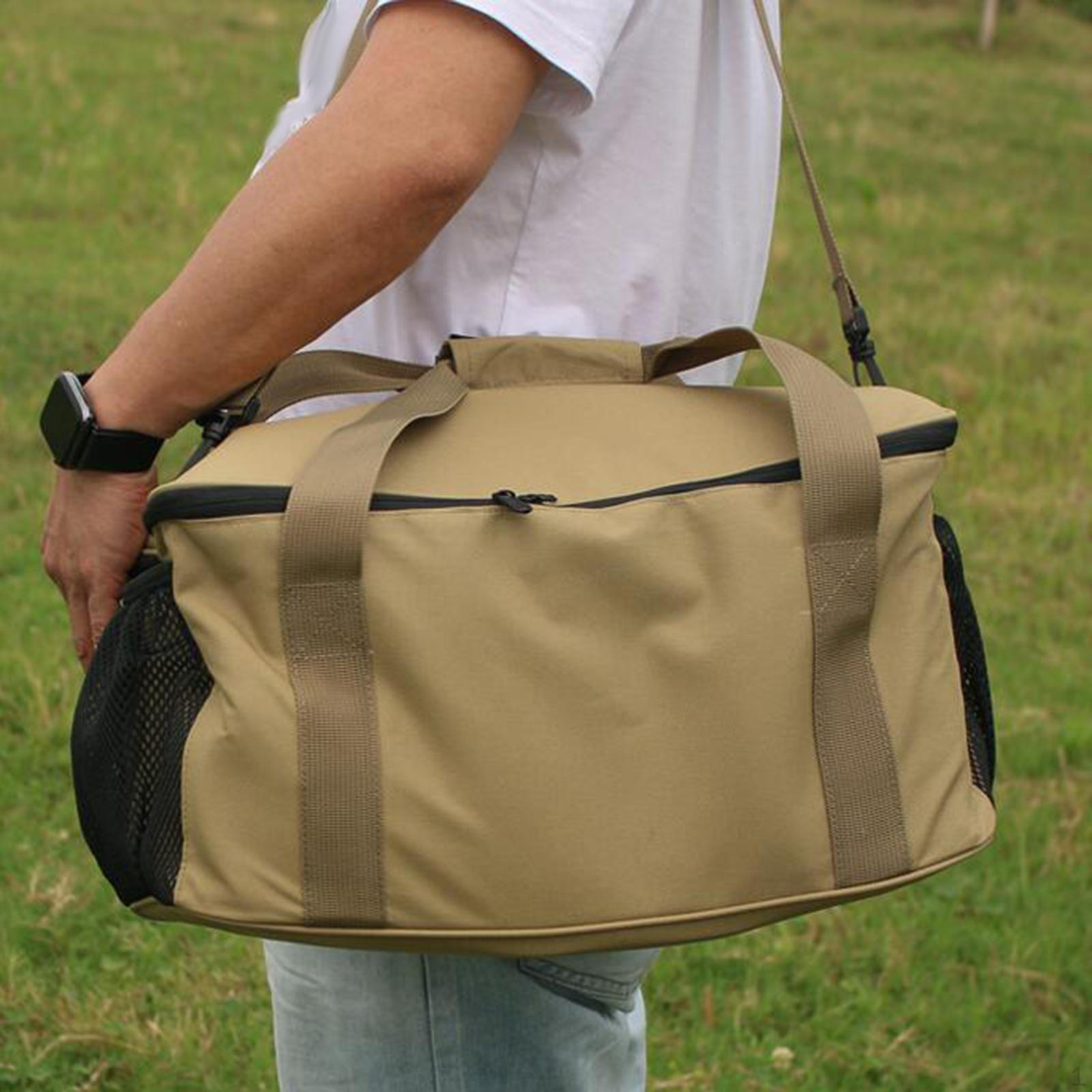 

Сумка для хранения походной посуды, органайзер для походной посуды, переноска, многофункциональная посуда для пикника, кухонная утварь хаки