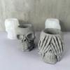 Halloween Ornament Pflanzgefäß Silikonform DIY Schädel Stifthalter Handwerk Herstellung Gips Epoxidharz Vase Gussformen Heimdeko