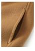 Women's Petite Mid-Length Double-Sided Wool Coat - Solid Color with Loose Seven-Sleeve Design