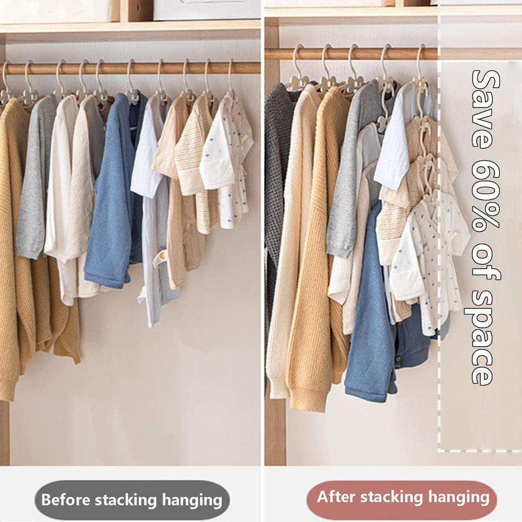 Baby Clothes Hangers, 11-14.5" Adjustable Kid Hangers for Newborn Closet, Infant Hanger for Toddler Pant, Coat Hanger for Boy Girl Nursery Clothing