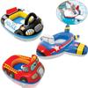 Inflatable Water Toys Cartoon Police Car Baby Swimming Float Seat Boat Summer Outdoor Pool Swim Ring Inflatable Water Equipment