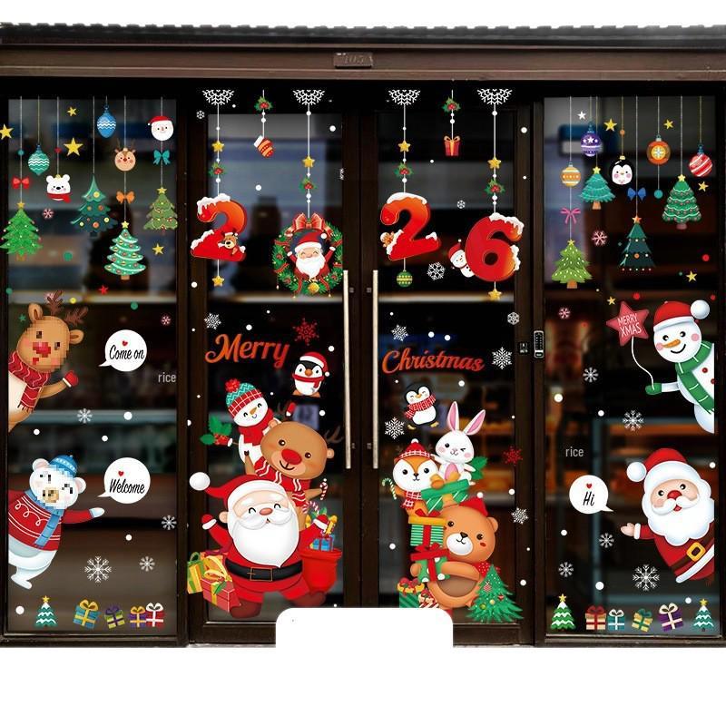 Santa Claus Window Cling Christmas Decoration Decal