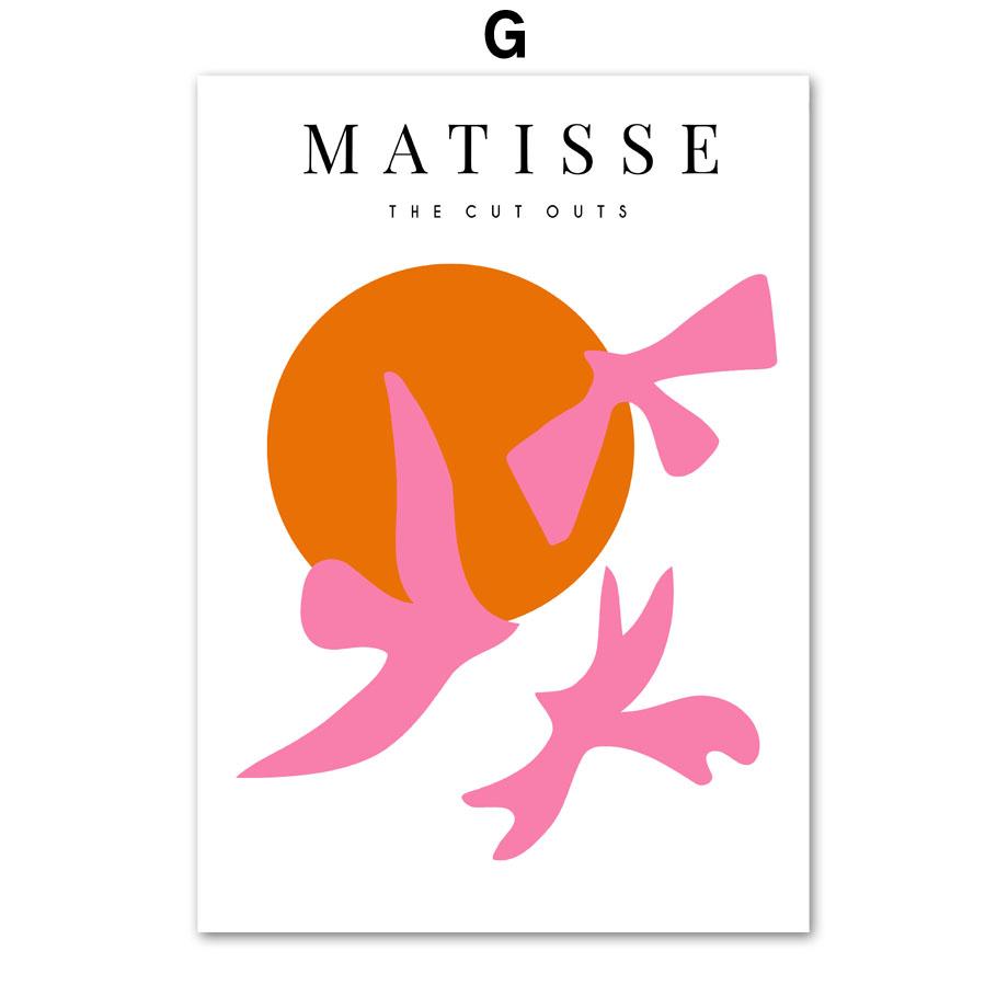Pink Orange Matisse Flower Market Bauhaus Geometry Wall Art Canvas Painting Posters And Prints Pictures For Living Room Decor