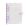 Korean Style Glittery PVC A5/A6 Notebook Binder with Soft Shell & Six-Hole Metal Clips