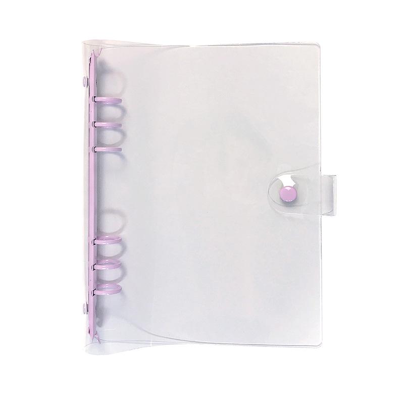 Korean Style Glittery PVC A5/A6 Notebook Binder with Soft Shell & Six-Hole Metal Clips