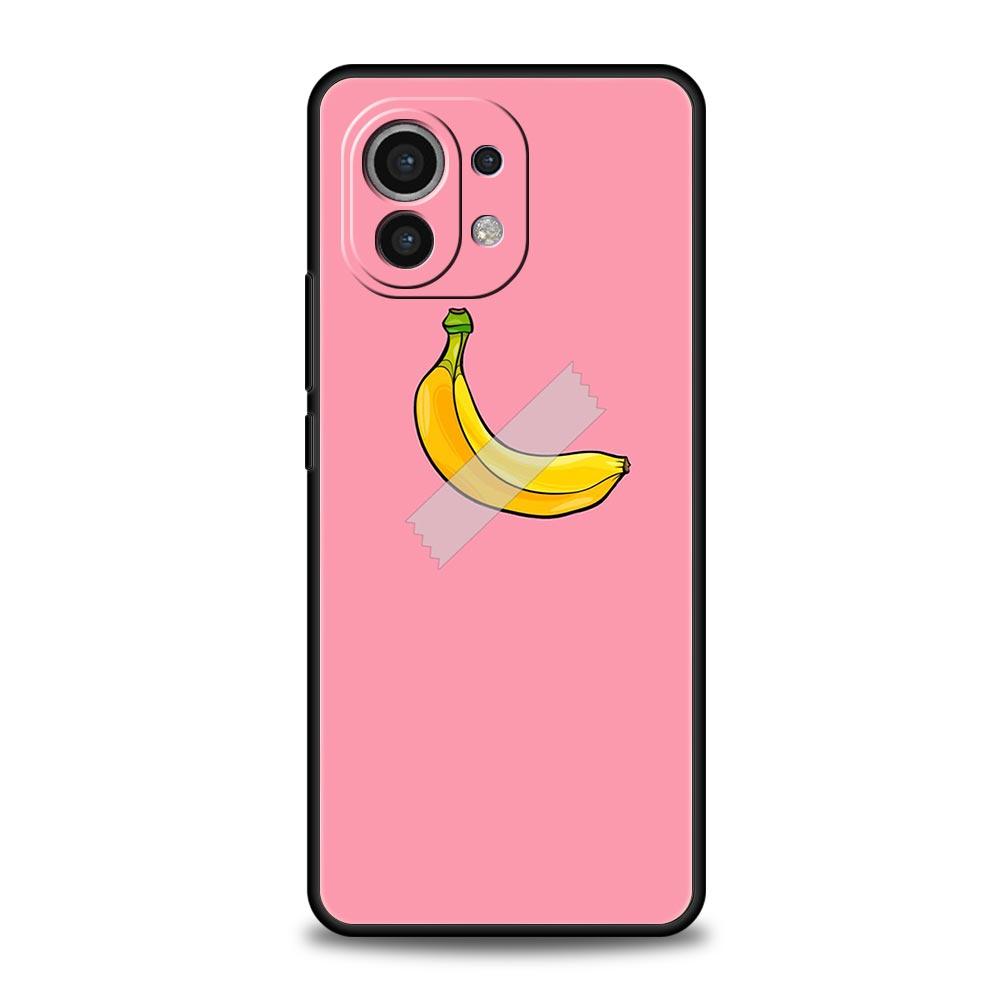 Funny Bite Apple Banana Phone Case Cover for Xiaomi Mi 17 Pro Max 15 14 13 12 11 Ultra 15T 14T 13T 12T Pro Lite Soft TPU Shell