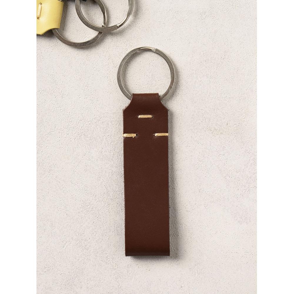 Daiso Genuine Leather Stitched Key Ring