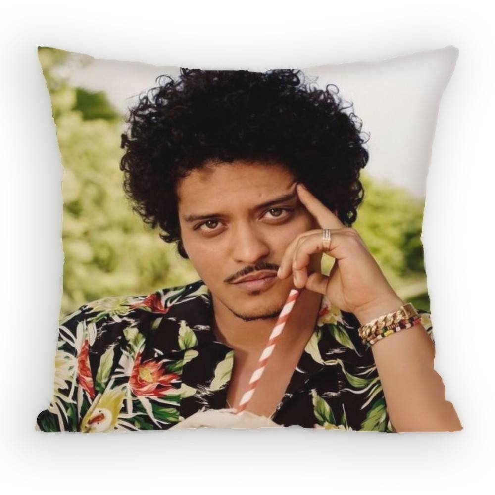 Singer BBruno MMars Pillow Case Antidustmite Pillowcase Invisible zipper silky short plush Sofa cushion cover