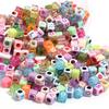 100Pcs Square Acrylic Letter Beads Mix Color Large Hole Alphabet Beads For Jewelry Making DIY Craft Friendship Bracelet Supplies