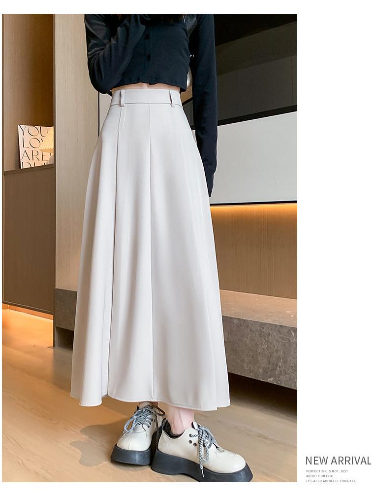 Damen High-Waist Plissee-Midi-Rock mit Gürtel - Elegant A-Linie für Frühling & Herbst