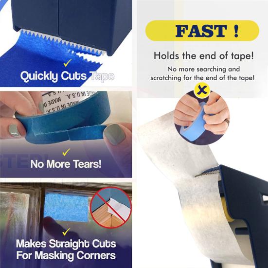Painters Tape Applicator Windows Door Frame Trim Masking Tape Dispenser Painting Packaging Tape Cutter Portable Labeling Tape Cutting Tools