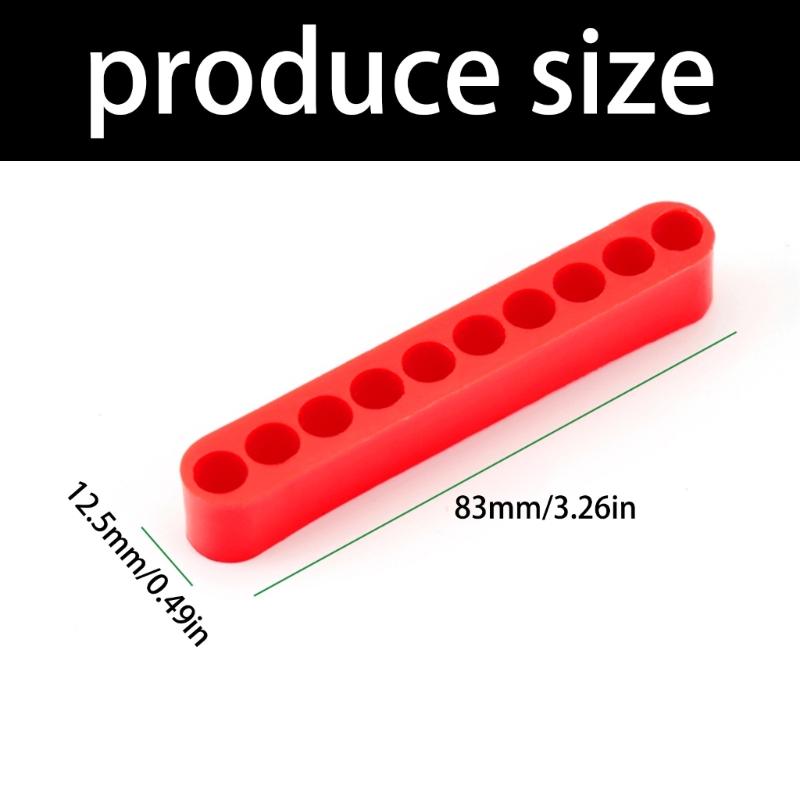 4Pcs Drill Bit Storage Strips for 1/4" Hexagonal Tool 10 Slot Design Workshop Accessory Organizer