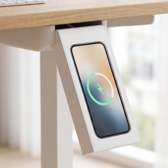 Phone Storage Box under Desk Holder, 3D Printed Hidden Smartphone Container for Concentration Helper Work Office Home Desk, Universal Flip Up