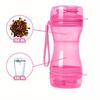 Portable Manual Dog Water Dispenser - No Battery Needed, Durable Plastic Pet Drinking Cup with Ergonomic Handle for Outdoor Walk