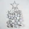 50Pcs Shatterproof Christmas Ornament Set With Plastic Tree Toppers Star For Indoor Outdoors Holiday Decorations