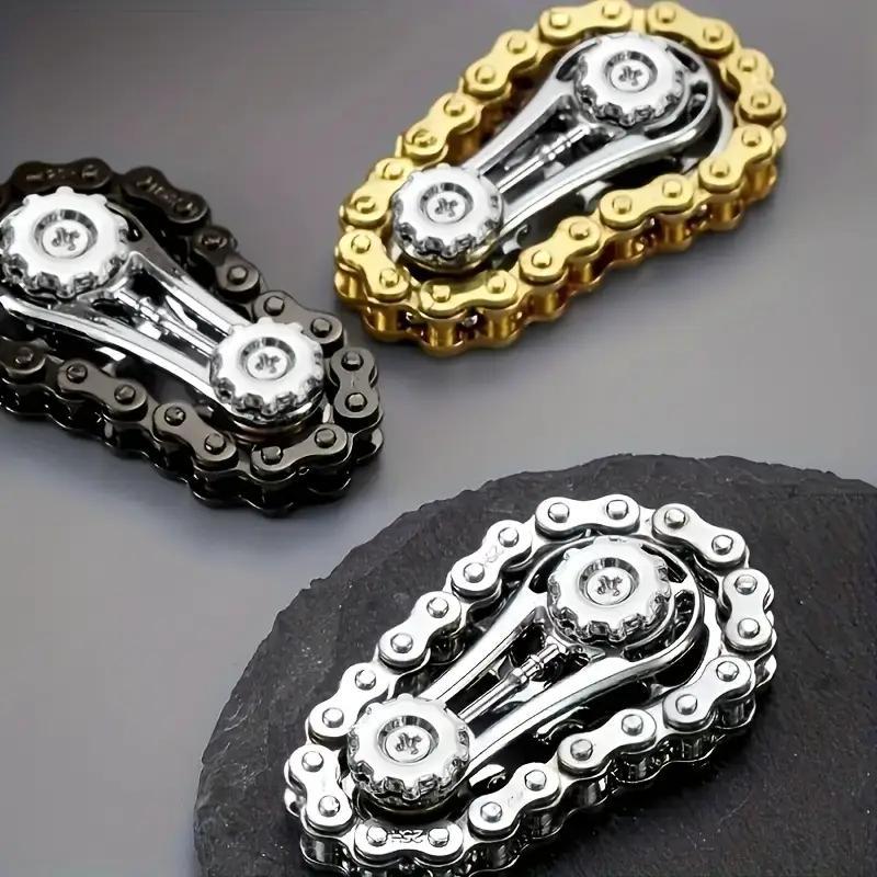 Sprockets Flywheel Fingertip Gyro Fidget Spinner Antistress Anxiety Metal Bike Chains EDC Spinner Fidget Toys For Adult Kids