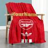 Arsenal Personalized Text Blanket Throw Personalized Blanket Warmthful Decor Perfect for Picnics Office Chair Couch Seaside Four Seasons Multipurpose