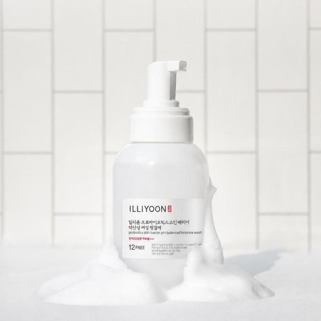 Illiyoon Probiotics Skin Barrier Gentle Bubble Feminine Wash Daily Balanced Cleanse 300ml