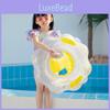 Children's Swim Ring Cartoon Pvc Inflatable Swim Float Sponge Bottom Flower Summer Fun Kids Pool Ring