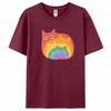 Rainbow Lgbt Cats T Shirt Gay Pride Month Unisex Tee Tops Men Women Universal Casual Summer Round Neck Cotton Short Sleeve