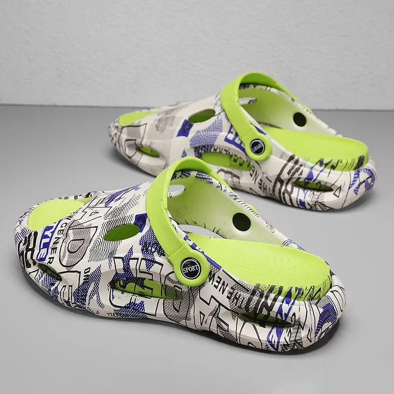 Fashion Platform Men's Shoe Beach Trend Slides 2025 Adult Designer Luxury Y2k Cheap Shoes Liquidation Fun Eva Original Pvc Male Slipper