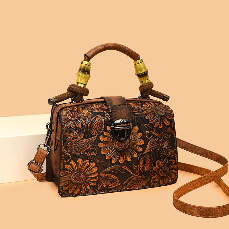 Borse a Mano Artigianali Vintage Goffrate per Donna Pelle PU di Alta Qualità Borse a Spalla Crossbody da Donna Borse Tote da Pendolarismo