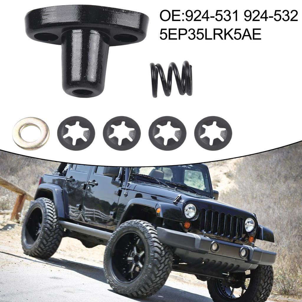 1Set Aluminum Sunvisor Repair Bracket Kit For Jeep For TJ-Wrangler 1997-2002 #924-531 924-532 5EP35LRK5AE Black Car Parts