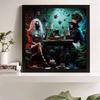 New Arrival 5D DIY Full Circle Diamond Painting "Witch Conversation" Embroidery Cross Stitch Home Decor Gift