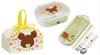 Skater School Antibacterial Dishwasher Safe Soft Lid Tight Lunch Oval 360ml Trio Set Lunch Drawstring Picture Tight Set "The Bears' 23" Box, Shape,