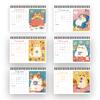 1 Stück 2026 Kalender, Cartoon Handgezeichnetes Katzen-Thema Desktop-Kalender, Stehender Schreibtisch, Perfektes Geschenk für Geburtstage & Feiertage