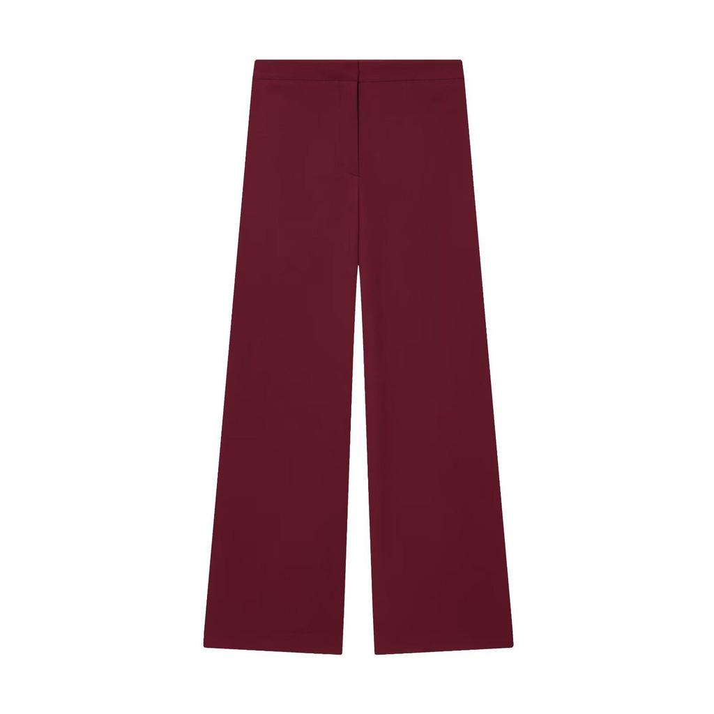 European American Style Fashion Suit: Buckle Decor Jacket & Straight-Leg Pants Two-Piece Slim Fit Set for Women