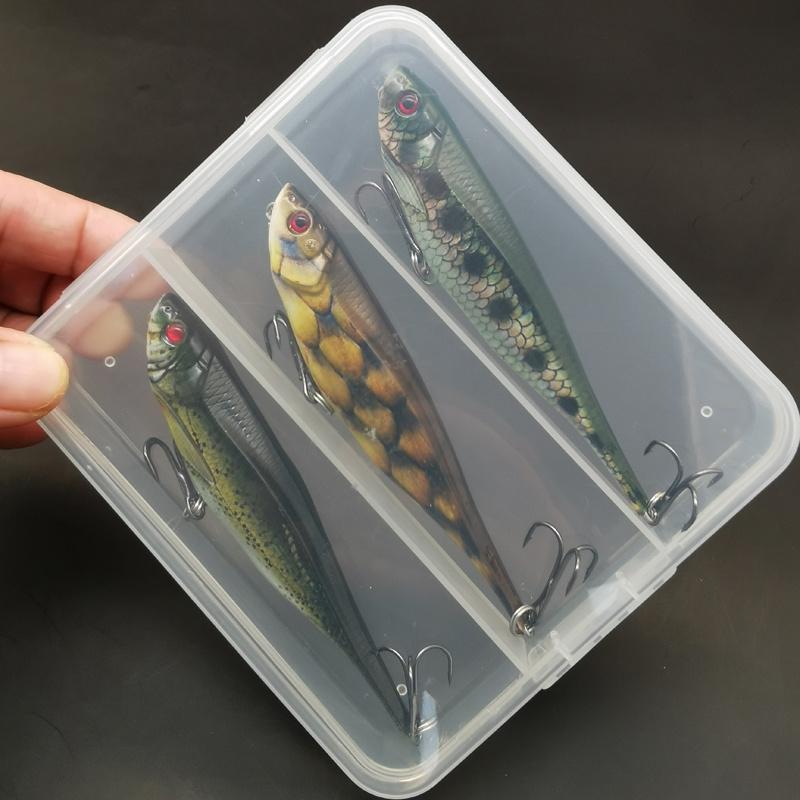 1pc/3pcs Fishing Lure Colorful Minnow Sinking Artificial Bait Pencil Lure Cool Fishing Hooks for Saltwater and Freshwater
