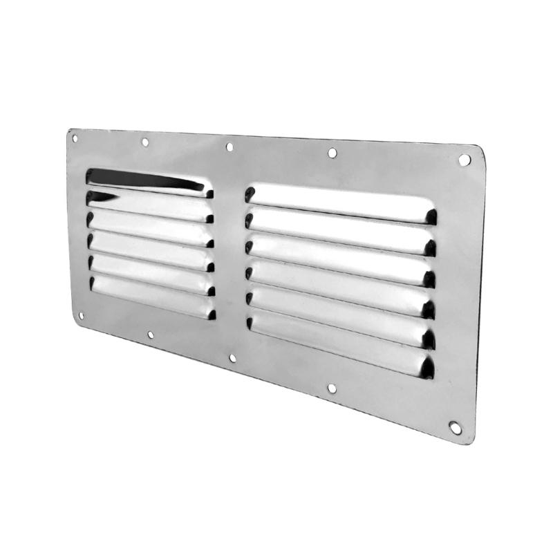 Stainless Steel Marine Ventilation Cover Double Hole Louvered Exhaust Vent Corrosion Resistant for Ship Cabins & Decks