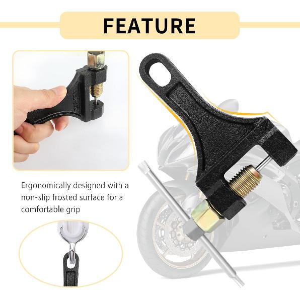Motorcycle Chain Breaker Tool,Chain Link Removal Tool #420 428 520 525 528 530,Universal Bike Chain Tool Motorcycle Accessories For Motorcycle Dirt