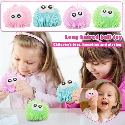 Knead Music Large Hot Eye Long Hair Ball Decompression Relief Doll