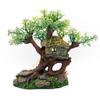 Aquarium Resin Tree House Decoration for Fish for Tank Hideout with Rock Grass 55KF