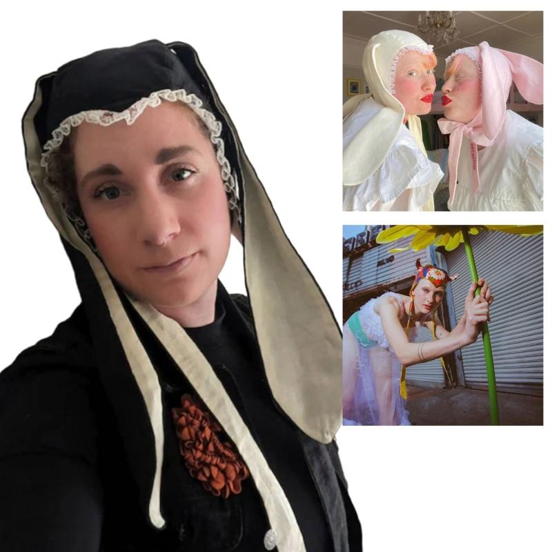 Halloween Funny Hat for Girls Halloween Long Ears Hat Rabbit Warm Birthday Gifts