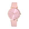 Analog Quartz Rose Pink Leather Perfect for Commuting and School Women's Watch, Gold, Waterproof, Band, Stylish, Casual, Popular, Slim,