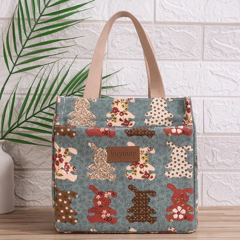 Style Canvas Lunch Tote With Heat Retention For Work And School