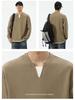 Men's American Two-Piece Style Long-Sleeve V-Neck Hoodie, Retro Casual Loose Fit, Autumn 2025 Trend