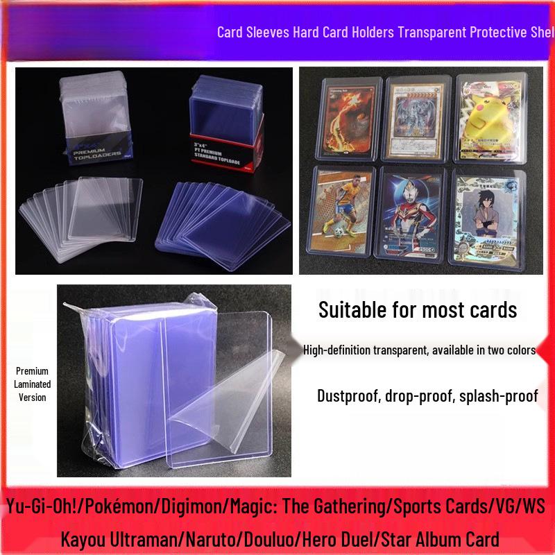 Genomskinligt halvstyvt korthållare för Yu-Gi-Oh, Pokemon, Magic, Sportkort - 35PT